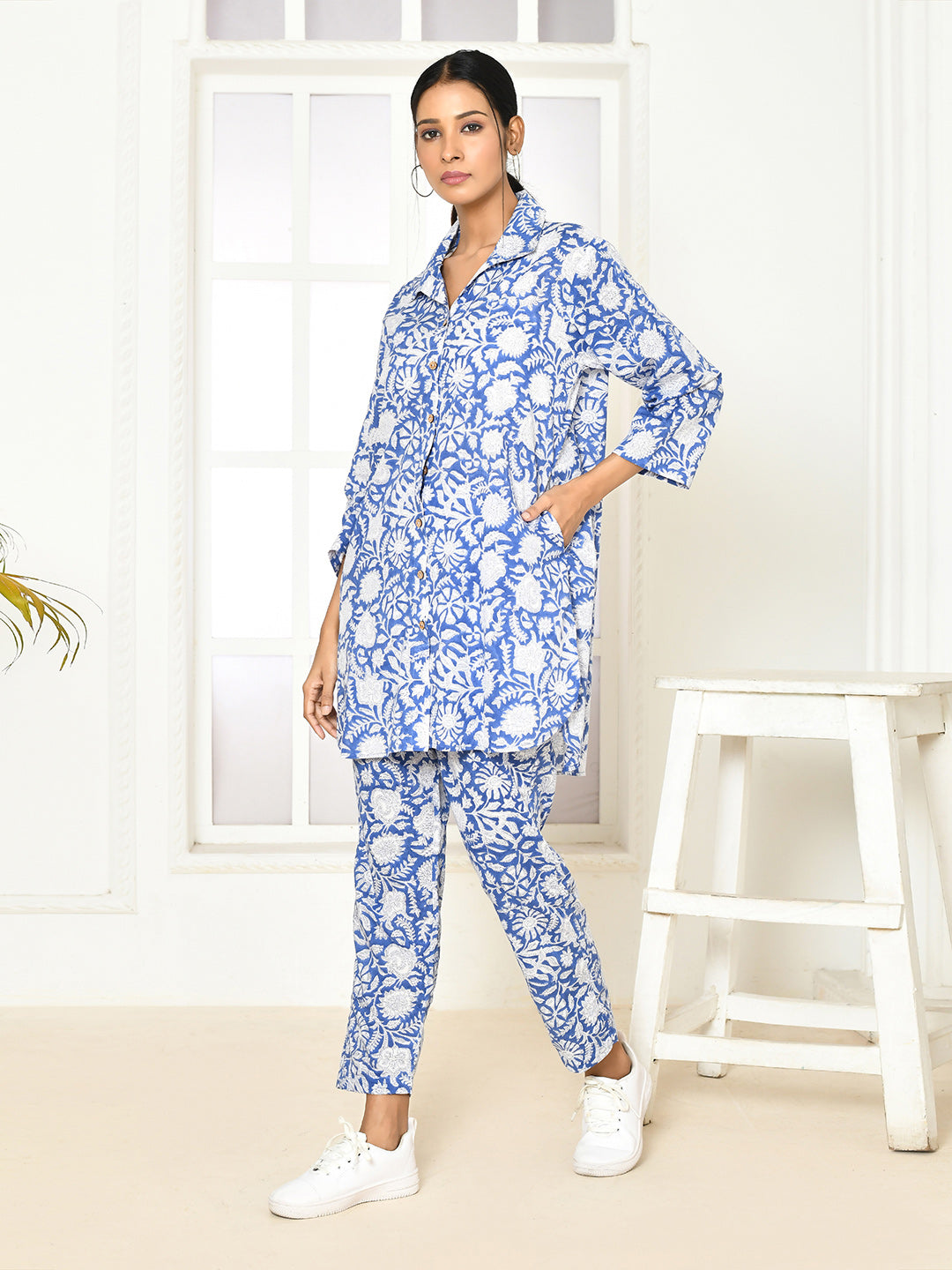 Eiley Handprinted Cotton Co ord sets womens-4