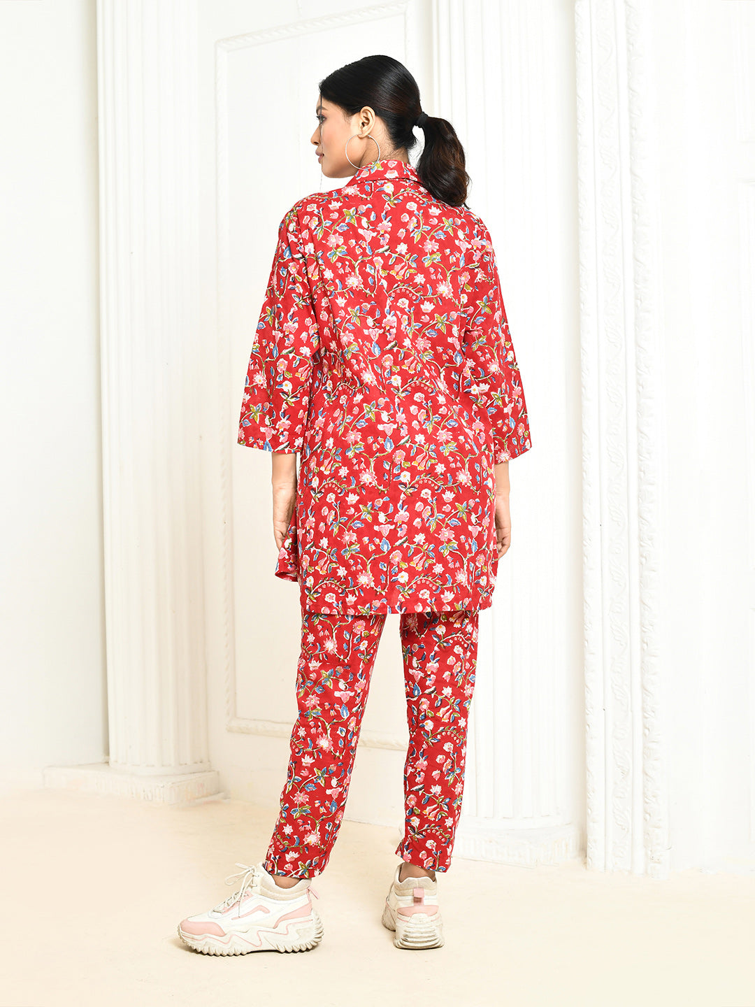 Aesica Handprinted Cotton womens co ord sets-1