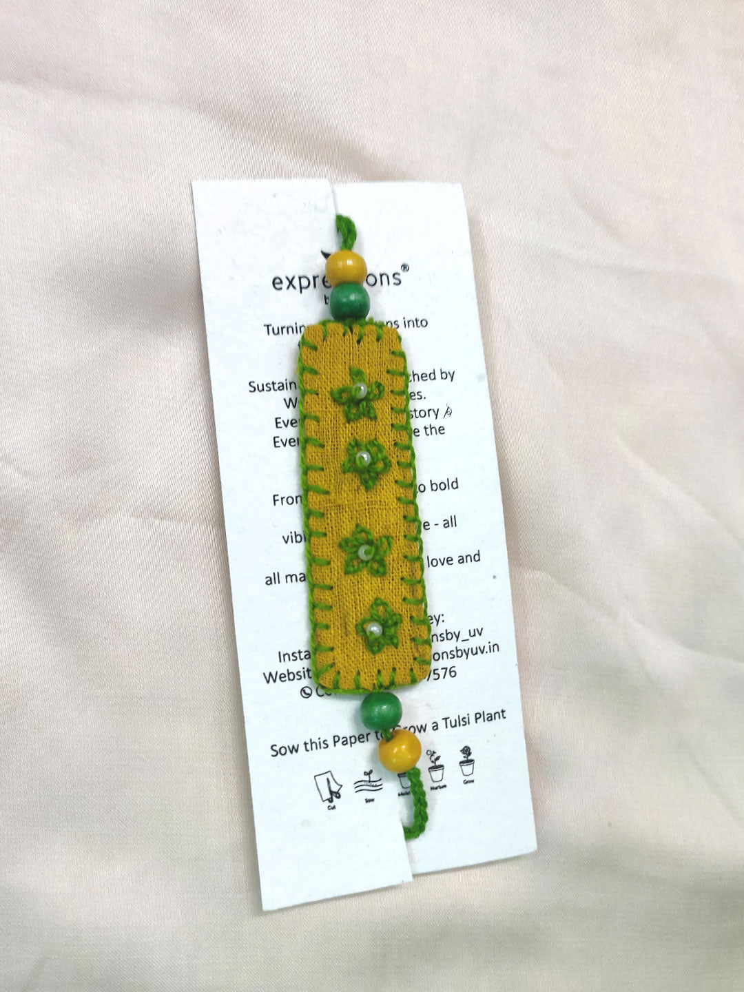 Yellow green band rakhi for your favourite bhai