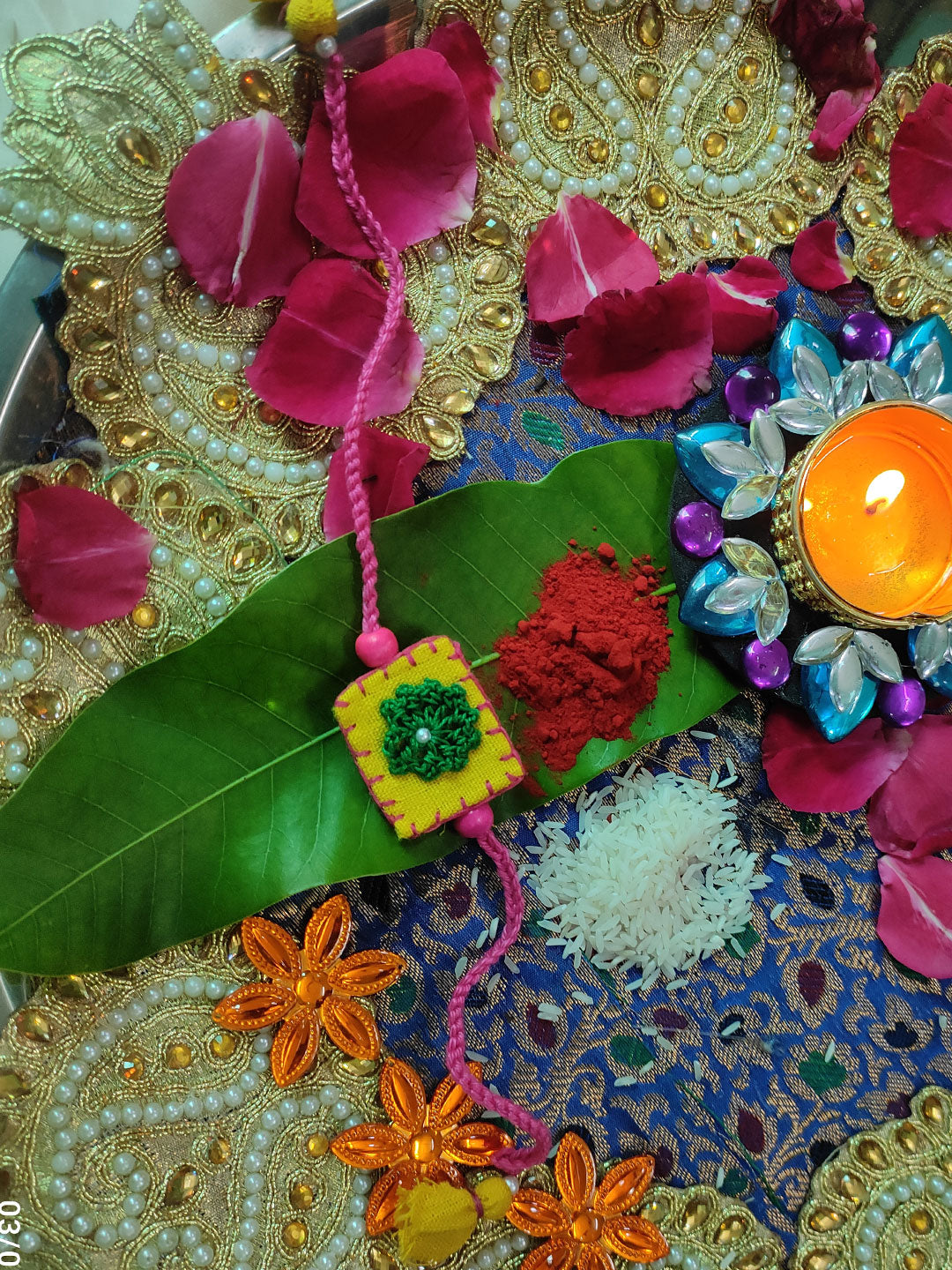 Handmade crochet rakhi for your bhai, celebrate this rakhi with threads that tells story.