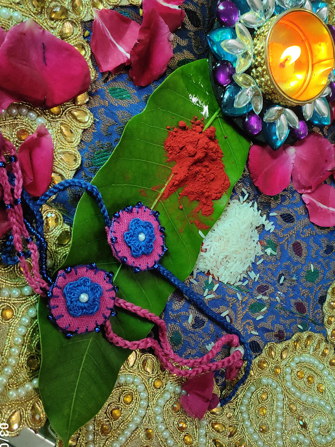 best uniquly handcrafted couple rakhi for your unique bhai nd bhabhi duo