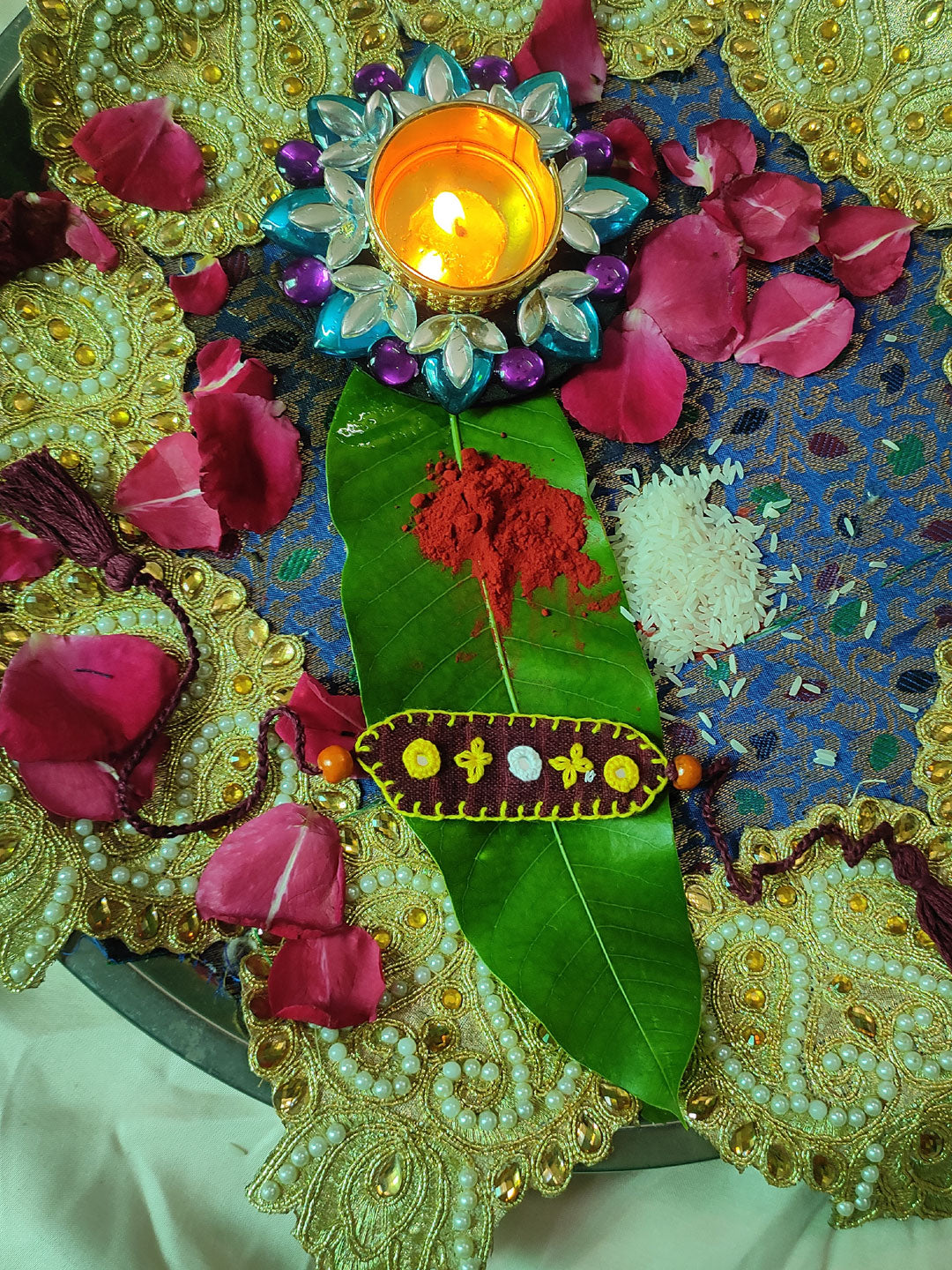 Sunlit maroon handmade rakhi for the best siblings ! right from our Rakhi 2025 edit!