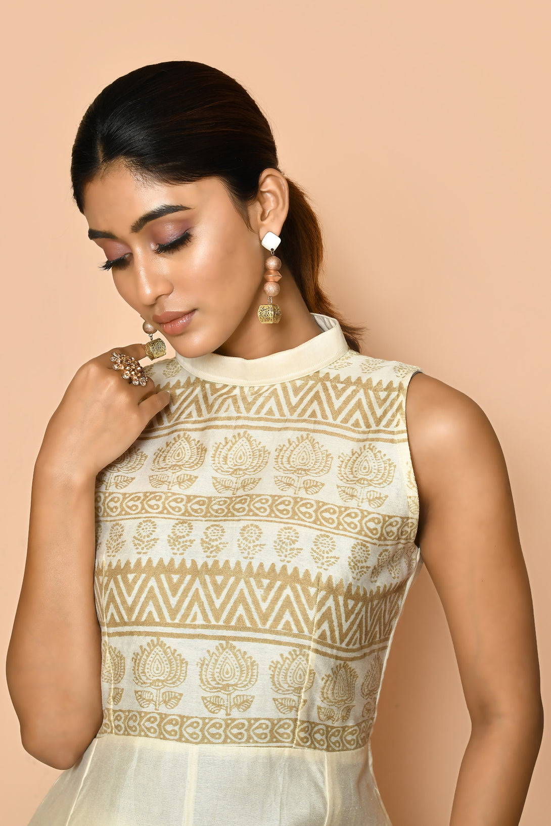Ayoola designer pure silk handloom kurta set for women