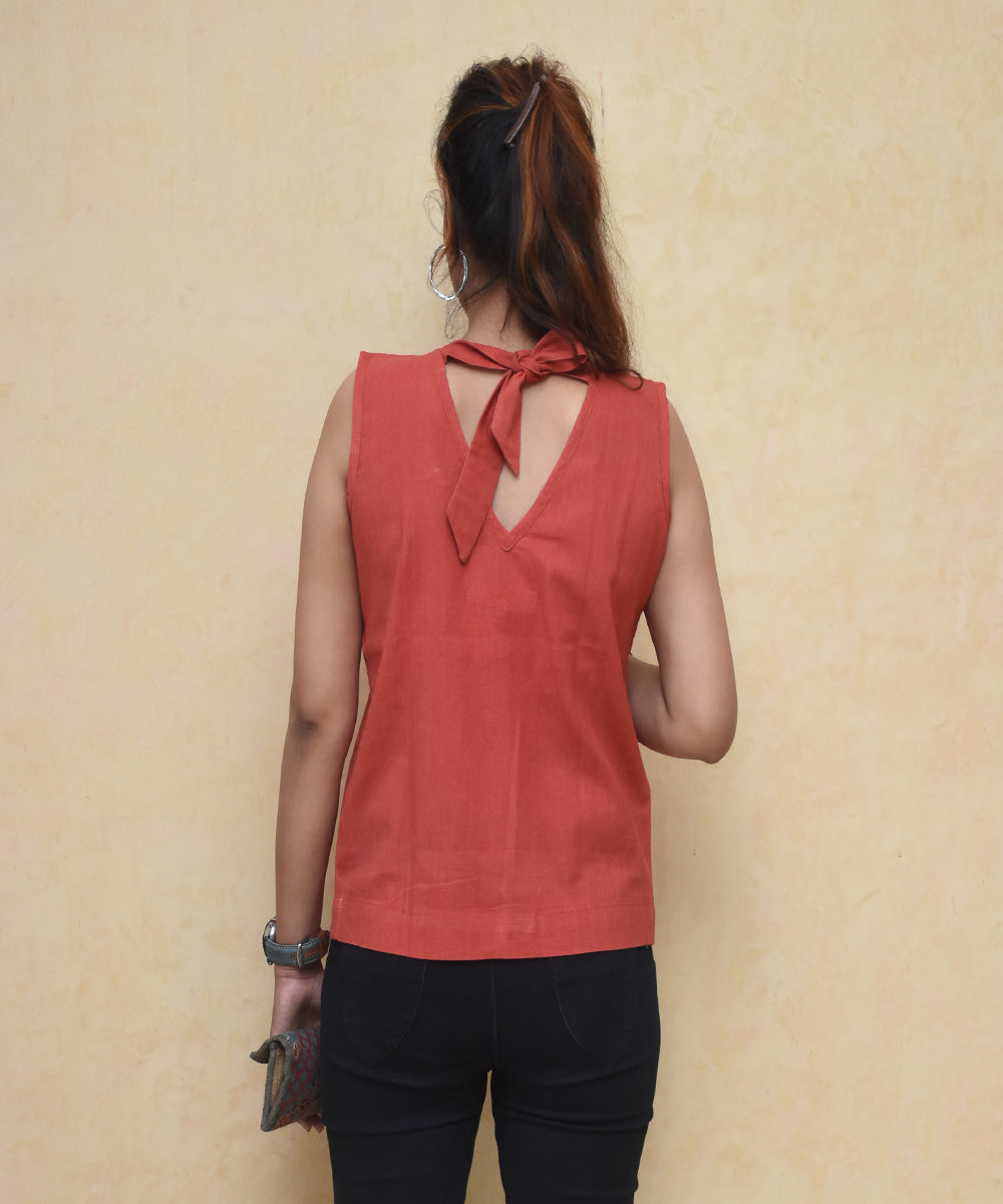 Bobby handwoven cotton tie up tank top2