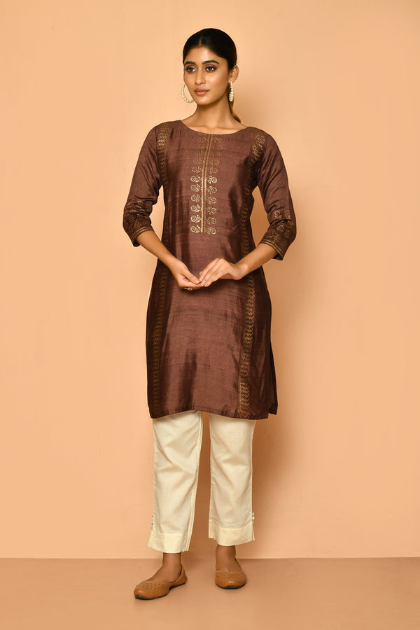 Jasper designer handloom cotton silk kurta for women