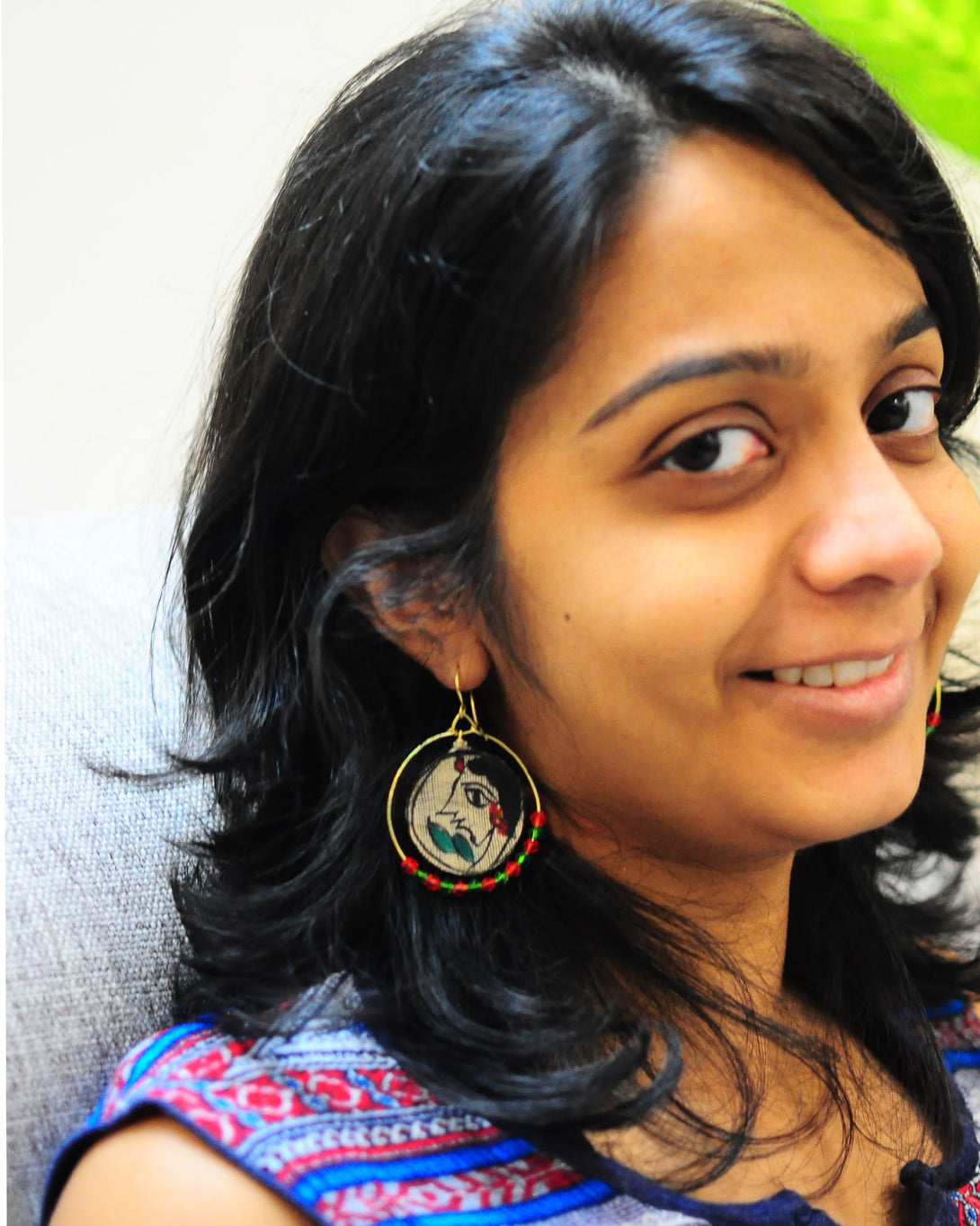 Mithila Tales Kalika Upcycled Handmade Earrings 3 from our zero waste store