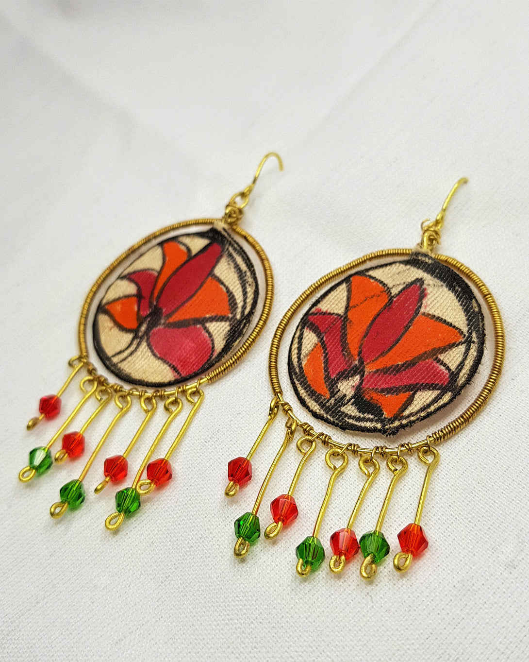 Mithila Tales Kamal Upcycled Handmade Earrings 2 from our zero waste store