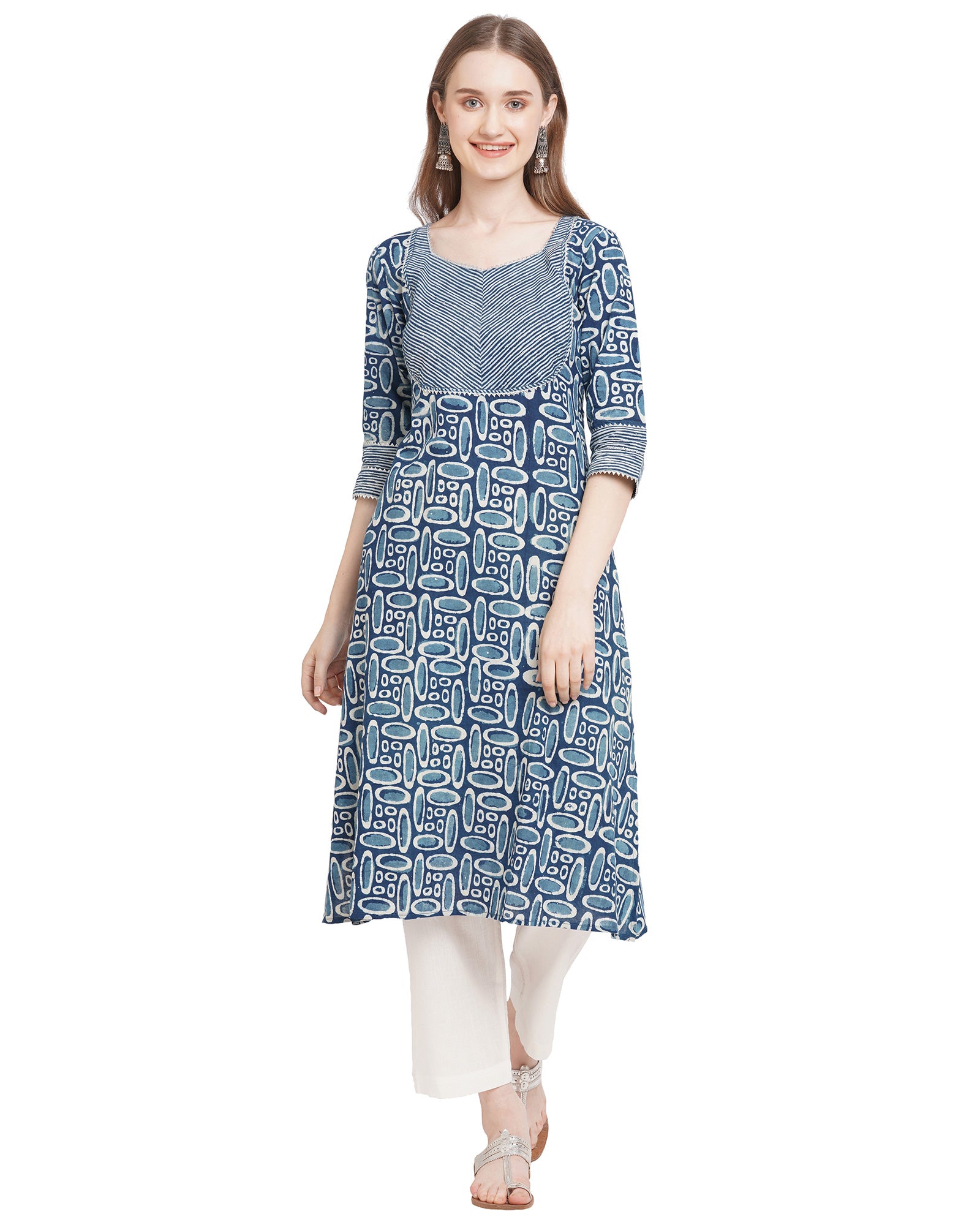 Best plus size pure cotton long kurta for work wear
