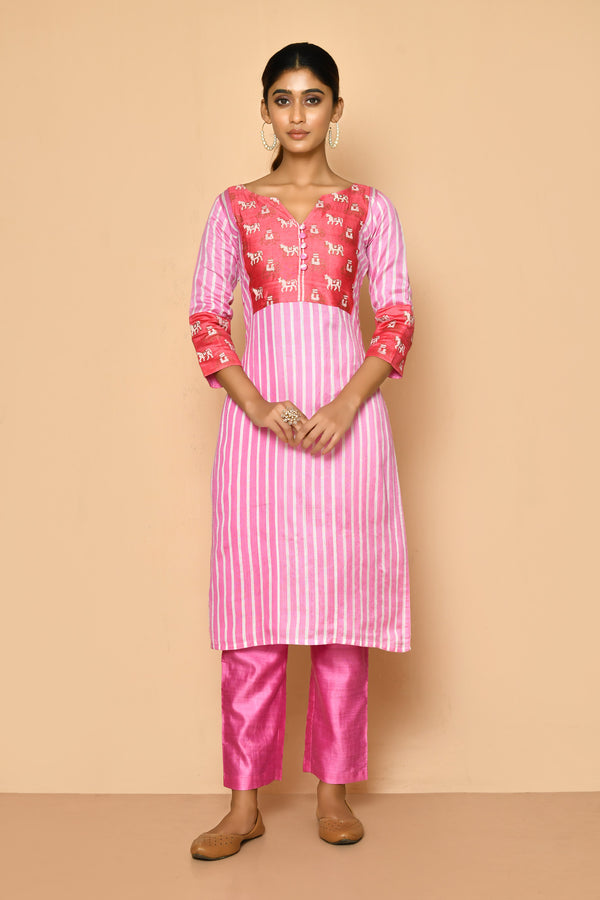 Opal handloom cotton silk kurta sets for women