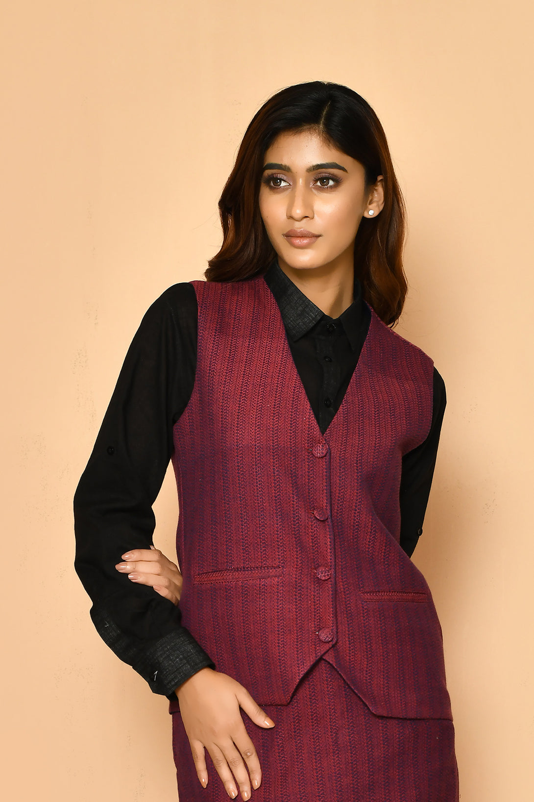 Premium handloom cotton jackets for women corporate wear