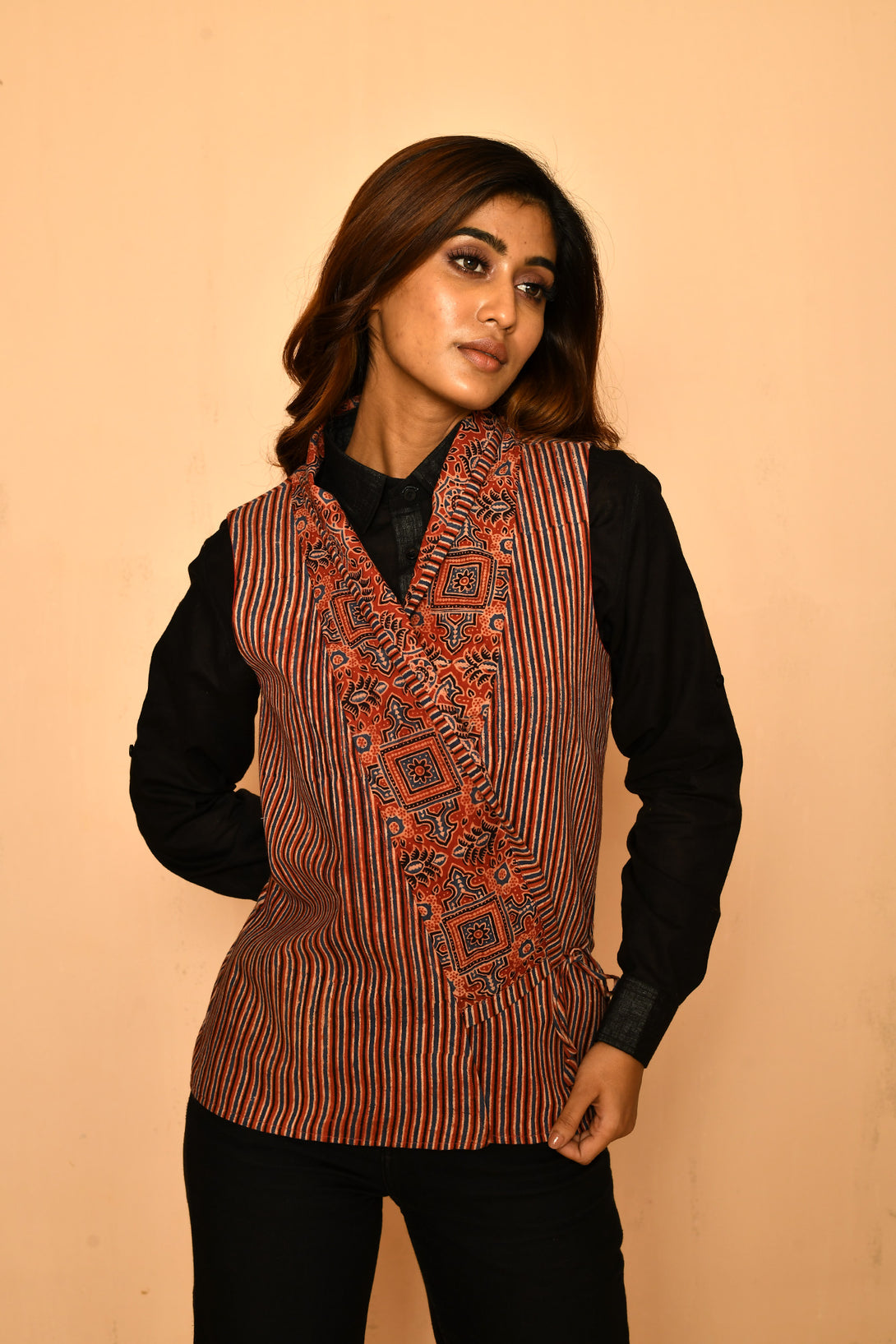 Buy best ajrakh cotton jackets for women