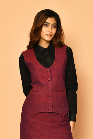 Premium quality handloom cotton jacket for women
