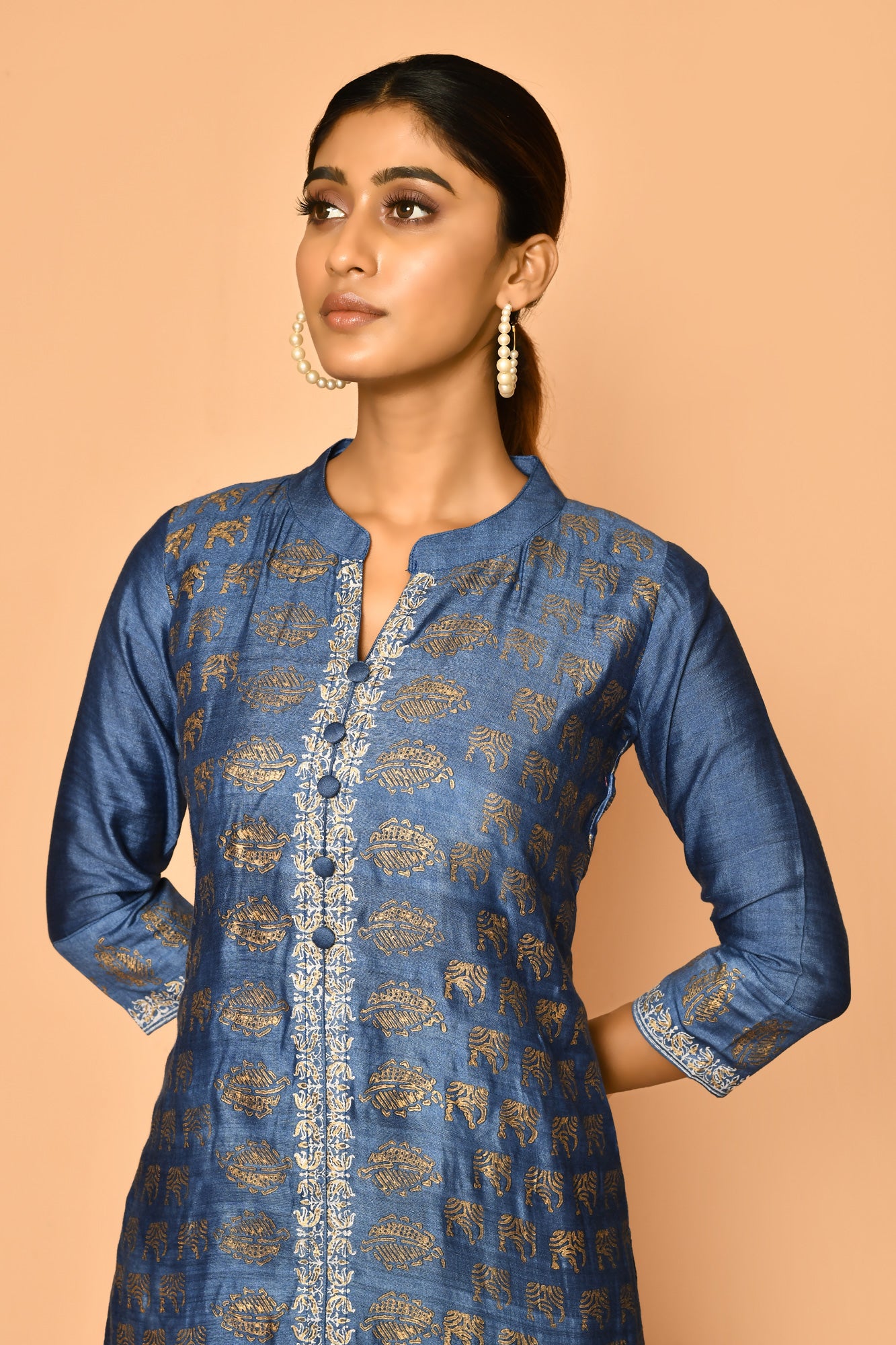 topaz handloom silk kurta sets for women